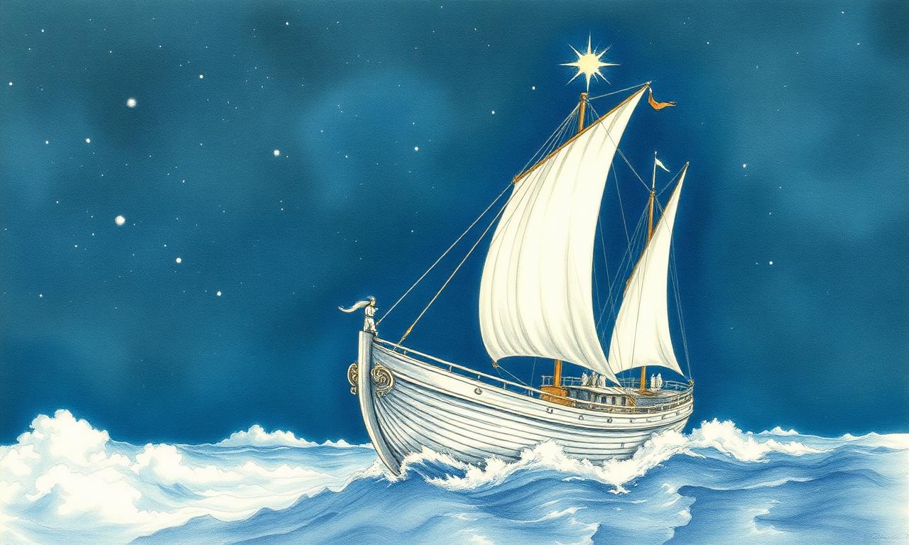 Of the Voyage of Eärendil and the War of Wrath — Del viatge d'Eärendil i la Guerra de la Ira, Alan Lee style watercolor