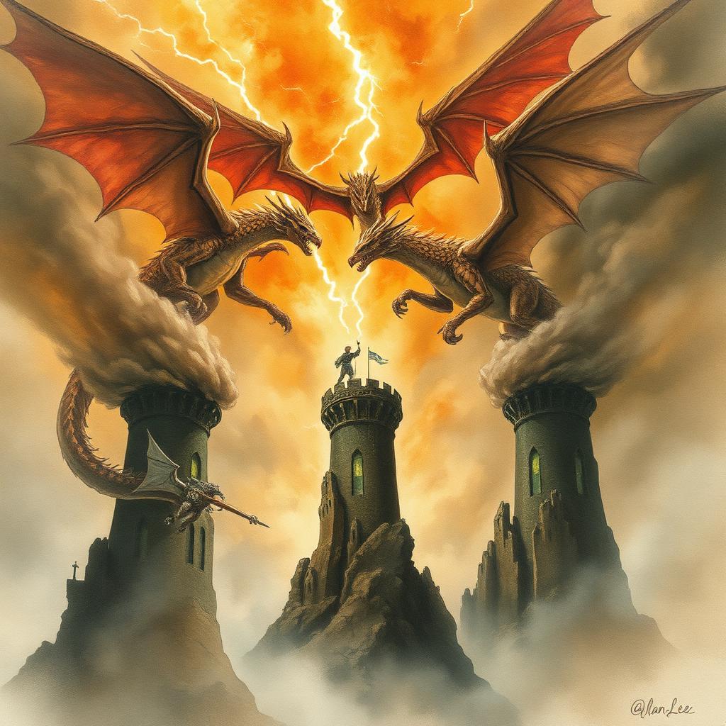 La Guerra de la Ira: hosts de Valinor combatent dracs alats sobre Thangorodrim